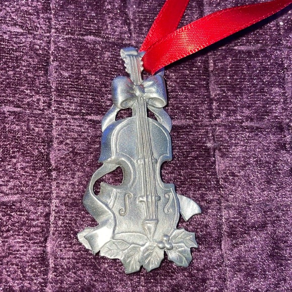 Vintage Christmas Xmas violin 🎻 fiddle hanging ornaments for tree putter tone - Picture 1 of 6